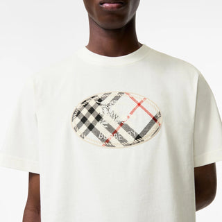 T-shirt BURBERRY in cotone Check con knight Stamp - Moda & Modi Luxury