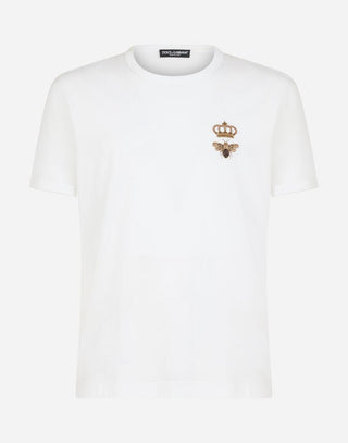 T - SHIRT D&G IN COTONE CON RICAMO - Moda & Modi Luxury