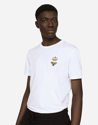 T - SHIRT D&G IN COTONE CON RICAMO - Moda & Modi Luxury
